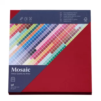 Artoz Papier Mosaic kvadratne ovojnice vinsko rdeče mokro lepljive 20 kosov (9445420-487)
