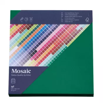 Artoz Papier Mosaic kvadratne ovojnice jelkovo zelene gumirane brez okna 20 kosov (9445420-348)