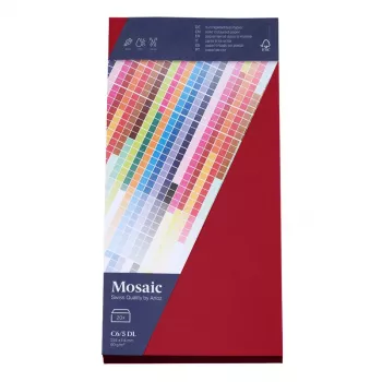 Artoz Papier Mosaic ovojnice DIN lang brez okna rdeče 20 kosov
