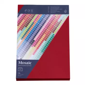 Artoz Papier Mosaic ovojnice DIN C6 brez okna vinsko rdeče mokro lepljive 20 kosov
