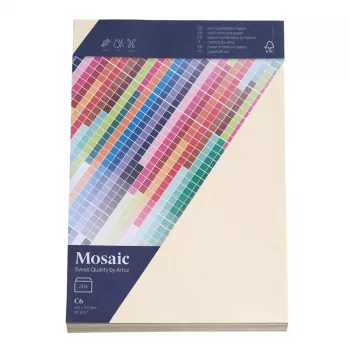 Artoz Papier Mosaic ovojnice DIN C6 brez okna slonokoščene mokro lepljive 20 kosov