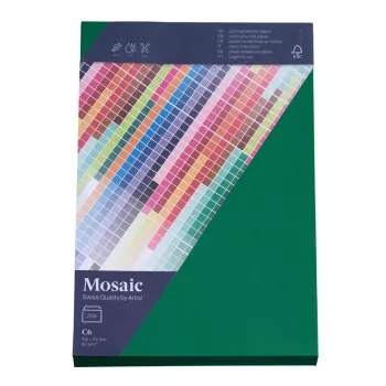 Artoz Papier Mosaic ovojnice DIN C6 brez okna jelkovo zelene gumirane (mokro lepljive) 20 kosov