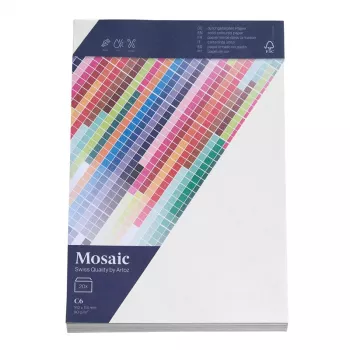 Artoz Papier Mosaic ovojnice DIN C6 brez okna bele mokro lepljive 20 kosov