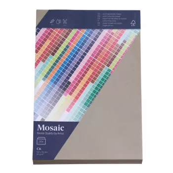 Artoz Papier Mosaic ovojnice DIN C6 brez okna cementno sive mokro lepljive 20 kosov