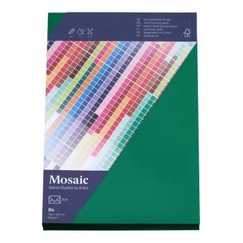 Artoz Papier Mosaic ovojnice DIN B6 brez okna jelkasto zelene mokro lepljive 20 kosov