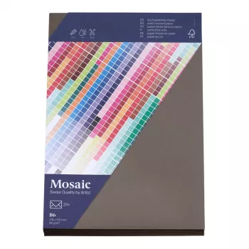 Artoz Papier Mosaic ovojnice DIN B6 brez okna grafitne gumirane 20 kosov