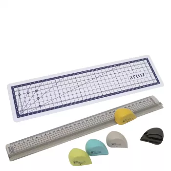 Artoz Papier set rezalnih ravnil, 7-delni, 32,0 cm, prozoren