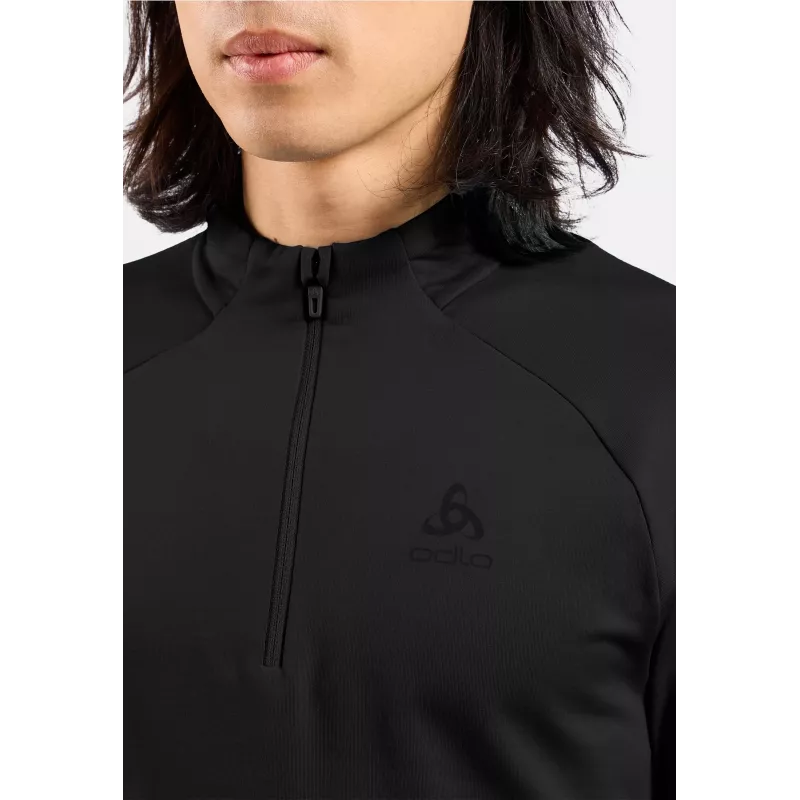 Odlo Essential Light Mid Layer 1/2 Zip, črn, XL