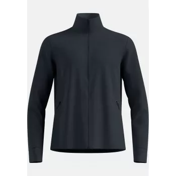 Odlo Grid Fleece Mid Layer Full Zip jakna - Black Melange, velikost L