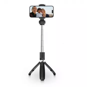 Tech-Protect L01S BT samostojna palica za selfie s stojalom, črna