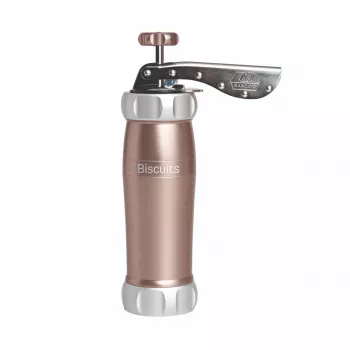 Marcato Pastry Press Powder Pink – ročni stiskalnik za piškote z 20 modeli