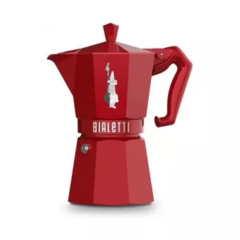Bialetti MOKA EXCLUSIVE 6TZ rdeči espresso kuhalnik za štedilnik (9056)