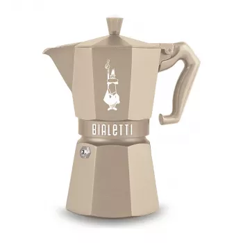 Bialetti MOKA EXCLUSIVE 6TZ indukcijska moka posoda, peščena, 6 skodelic