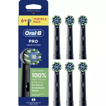 Oral-B Pro CrossAction nadomestne glave ščetk črne 6-kratni paket (015424)