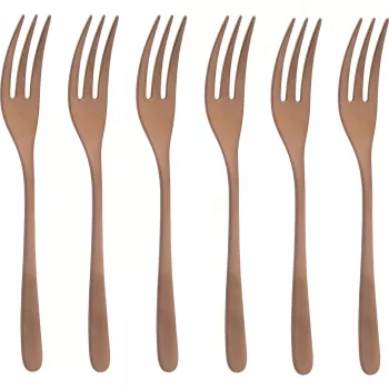 Sambonet Taste PVD set 6 vilic za torto - črno nerjavno jeklo 18/10