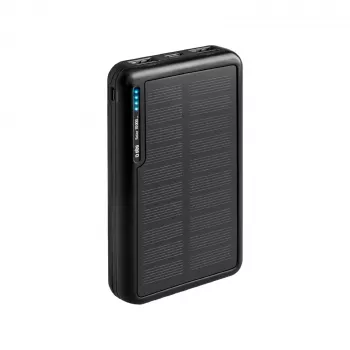 SBS solarni power bank USB/USB-C 10000 mAh črn