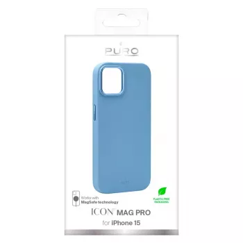 Puro ICON Mag Pro ovitek za Apple iPhone 15 6,1 palca MagSafe svetlo moder PUIPC1561ICONMPLBL