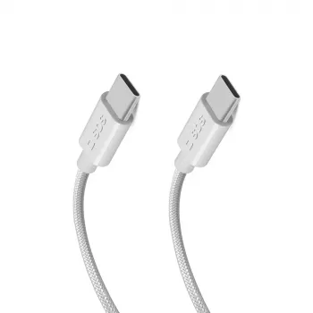 SBS TECABLE TISSUE TCC2G kabel USB-C na USB-C 2m 60W Power Delivery - siv