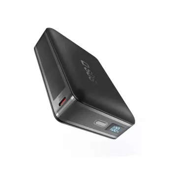 SBS HD 30W 10000mAh prenosni polnilnik USB-C z LCD-zaslonom – črn