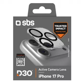 SBS zaščita kamerine leče iz stekla z D3O za iPhone 17 Pro