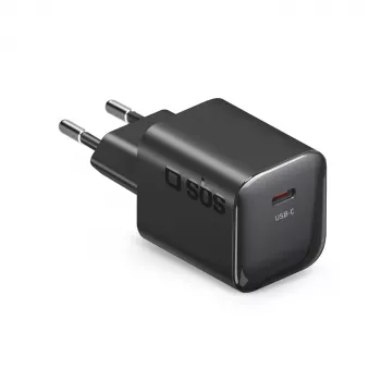 STEP BY STEP SBS 30W 1C črn stenski polnilnik USB-C