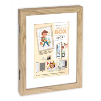 ZEP London Box Natural okvir za fotografije MRN82 lesen okvir notranja velikost 14x21,5 cm