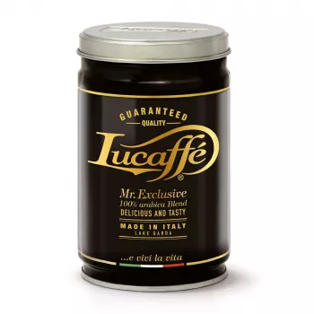 Lucaffe Mr. Exclusive 100% Arabica mleta kava 250 g kovinska pločevinka