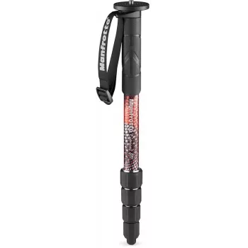 Manfrotto Element MII aluminijasti enonožni stativ, rdeč (MMELMIIA5RD)