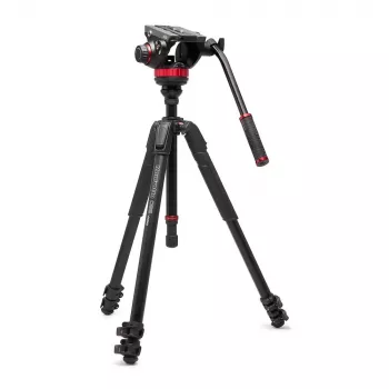Video stojalo Manfrotto 055 Alu, črno, z glavo 502AH
