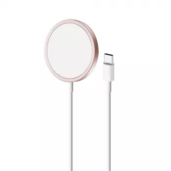 PURO Magnetico MagSafe brezžični polnilnik 1m – roza