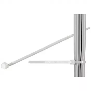 TECHLY vezice 370x3.6mm bele 100 kosov