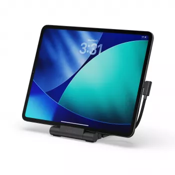Satechi On-the-Go zložljivo stojalo s hubom - USB-C 100W PD, USB-C 10 Gbps, USB-A 10 Gbps, bralnik kartic micro/SD 312 MB/s, 3,5mm priključek, 4K HDMI (Space Gray)
