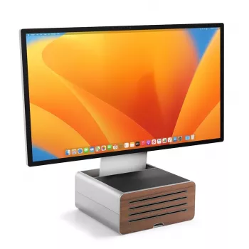 Twelve South HiRise Pro stojalo za monitor s prostorom za shranjevanje za iMac / Studio Display, srebrno