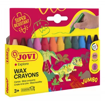 Voščene barvice Jovi Jumbo Assorted, 12 kosov
