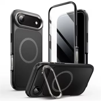 SUPCASE i-Blason Ares Flip ovitek MagSafe z vgrajenim zaščitnim steklom za Apple iPhone Air, črn