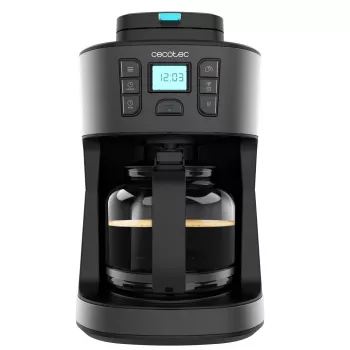 Cecotec Coffee 66 Grind & Drop filtrirni kavni aparat s stožčastim mlinom, 1,2 l, 900 W, črn