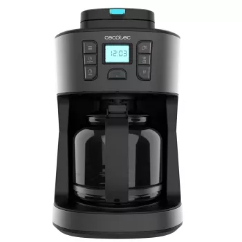 Cecotec Coffee 66 Grind & Drop filtrirni kavni aparat s stožčastim mlinom, 1,2 l, 900 W, črn