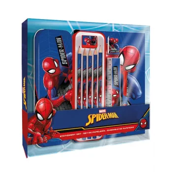 KIDS 11-v-1 Spider-Man šolski pisarniški set s peresnico, barvicami, A5 zvezkom in več