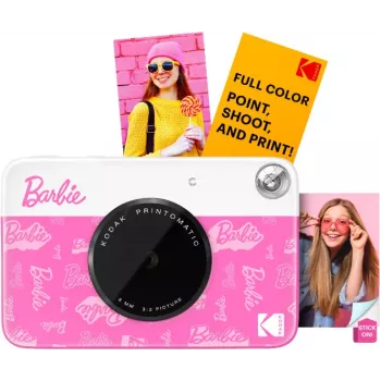 KODAK Printomatic Barbie Edition instant digitalni fotoaparat 5MP + 5 listov ZINK fotografskega papirja roza