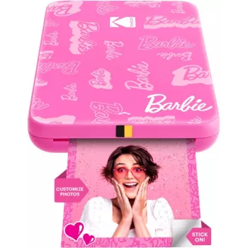Prenosni foto tiskalnik KODAK Step Slim Barbie - Bluetooth 5.0, tehnologija ZINK Zero Ink, tiskanje 2x3 inch, Barbie Pink