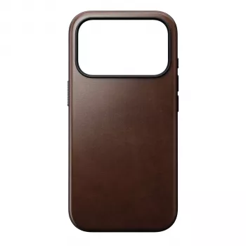 NOMAD Modern Leather ovitek za iPhone 17 Pro - Rustic Brown Horween usnje z MagSafe