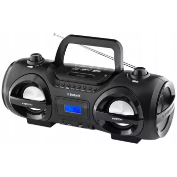 Hyundai TRC985BT prenosni CD boombox z Bluetooth, FM/AM radiem, predvajanjem MP3/USB, črn