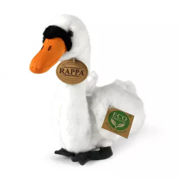 Rappa Eco-Friendly Realistic plišasta igrača labod 20 cm bel