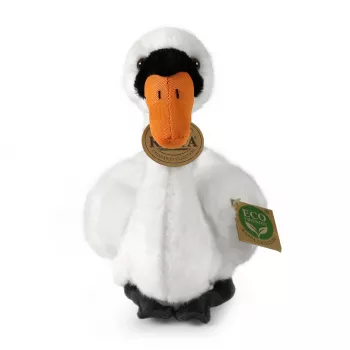 Rappa Eco-Friendly Realistic plišasta igrača labod 20 cm bel