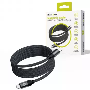 Mobile Origin magnetni kabel USB-C na USB-C črn 1m
