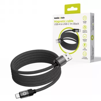 Mobile Origin magnetni kabel USB-A na USB-C črn 1m