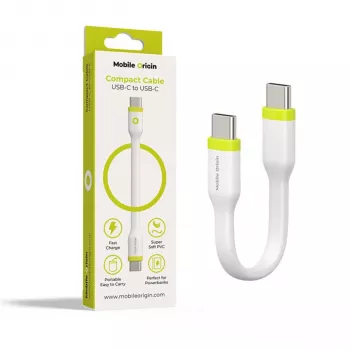Mobile Origin kompaktni kabel USB-C na USB-C bel 10cm