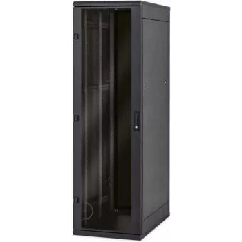 TRITON RMA-42-A66-BAX-N1 19-palčna talna omara 42U 600x600 mm, črna, steklena vrata, 800 kg