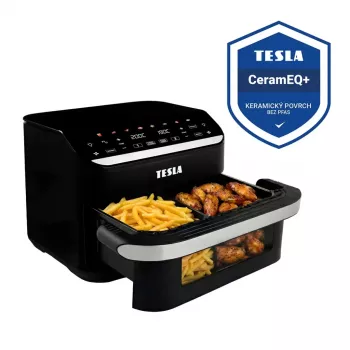 TESLA Aircook DualHeat QD575 XXL cvrtnik na vroči zrak 10 L, črn
