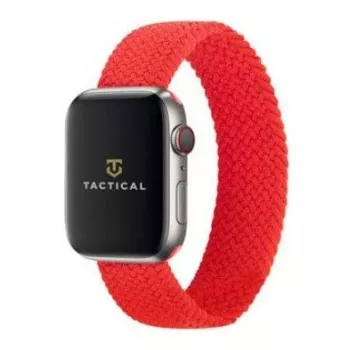 Tactical pleteni pas za Watch 1/2/3/4/5/6/7/SE 42/44/45mm velikost M rdeč